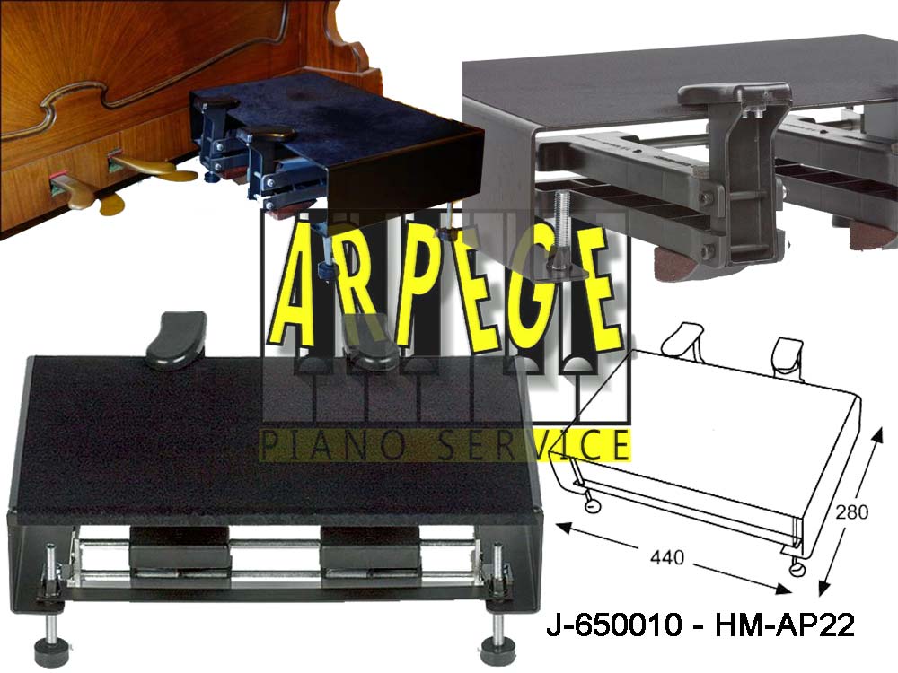 Rehausseur de pédales pour piano droit et piano à queue, accessoire amovible, et réglable