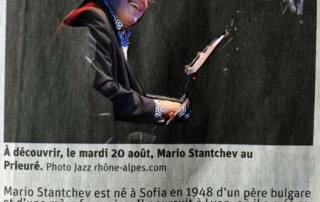 Concert Mario Stantchev "Piano solo" au Prieuré de Talloires le 20 aout 19, article du Dauphiné Libérés