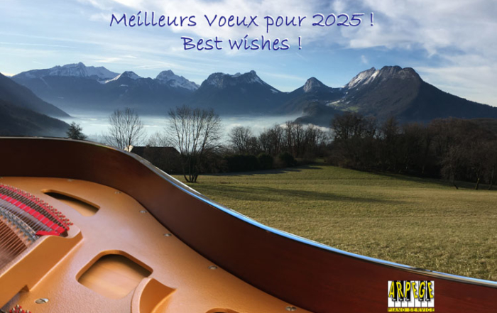 Arpège Piano Service vous présente ses Meilleurs Voeux pour 2025 - Best wishes for 2025 from Arpege Piano Service